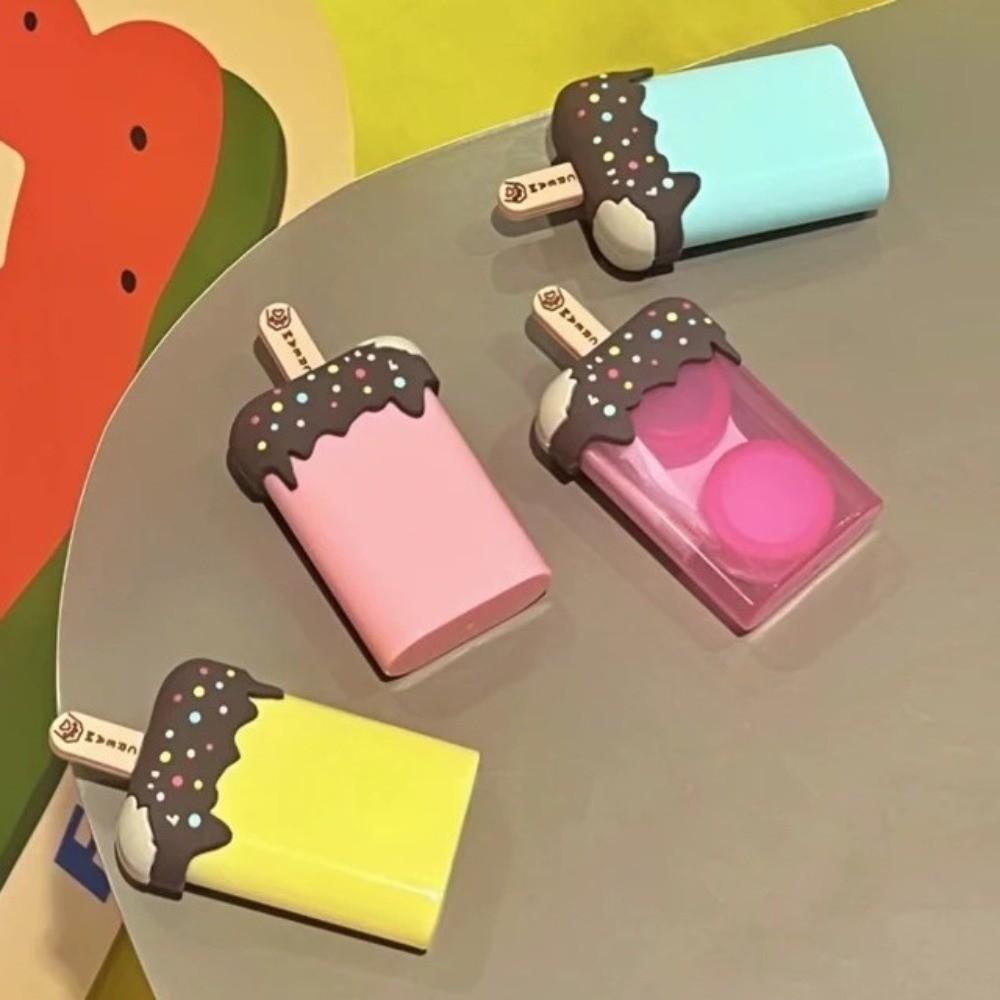 Ice Cream Style Contact Lens Case Leak-Proof Contact Lenses Case Contact Lens Box for Travel