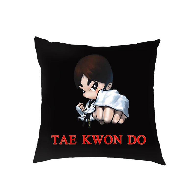 Крутая подушка с боевыми искусствами Дзюдо / Тхэквондо / Каратэ / Айкидо, наволочка, чехол для подушки, диван, спальня, офис, автомобиль, декоративная наволочка