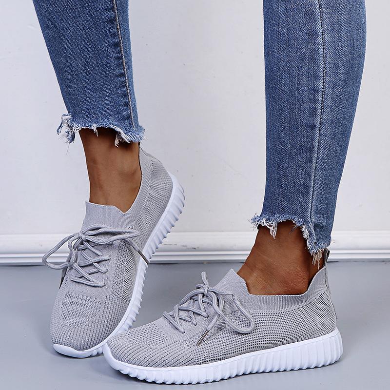 Женская обувь, новая повседневная обувь 2025 года, весна и осень, новые модные кроссовки, удобные летающие тканые дышащие спортивные туфли для женщин