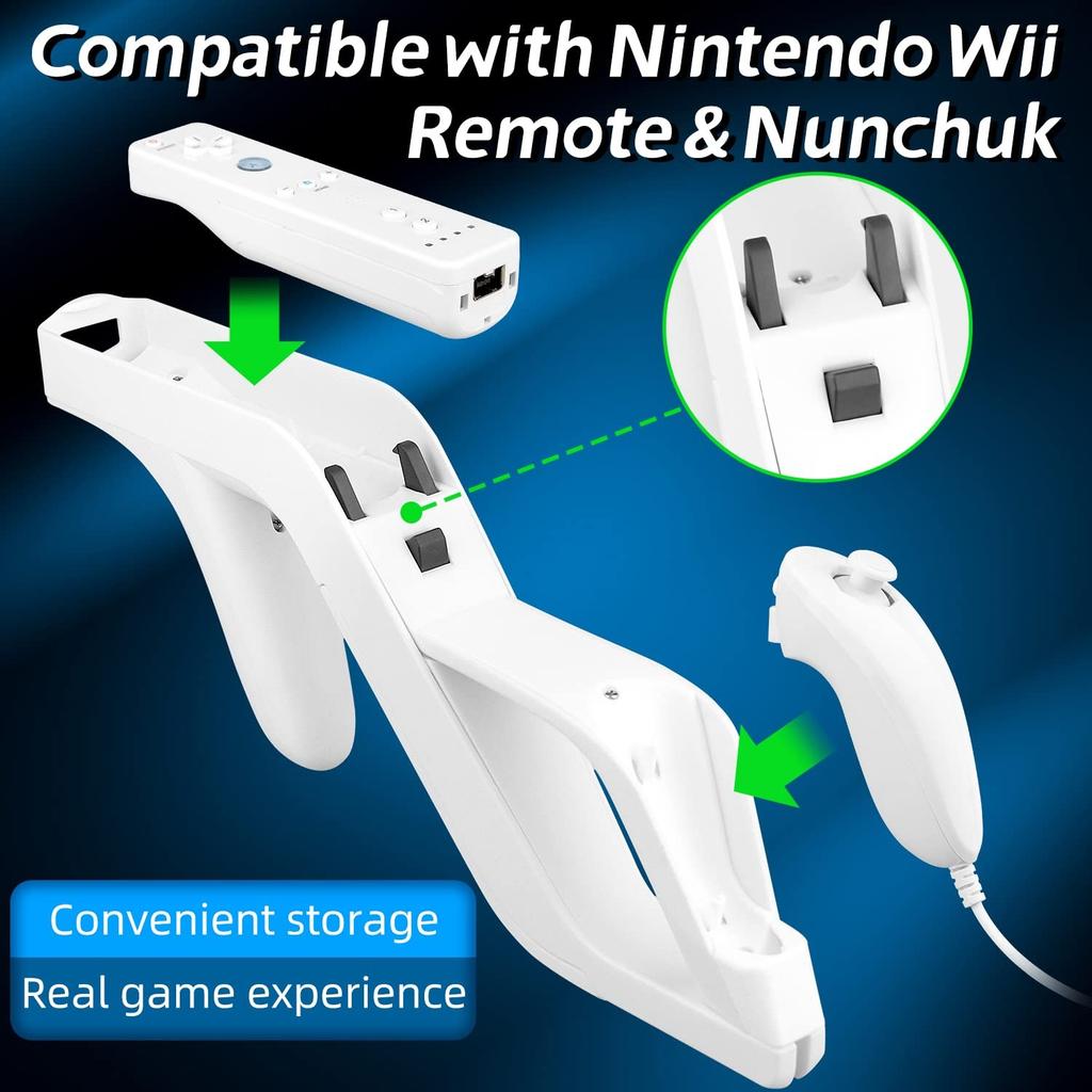 Световой пистолет для Nintendo Wii Remote Nun Chuck Shoot Спортивные игры