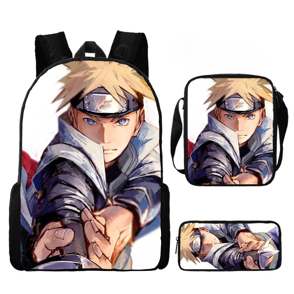 Детский рюкзак Наруто из легкого прочного материала для школы и путешествий