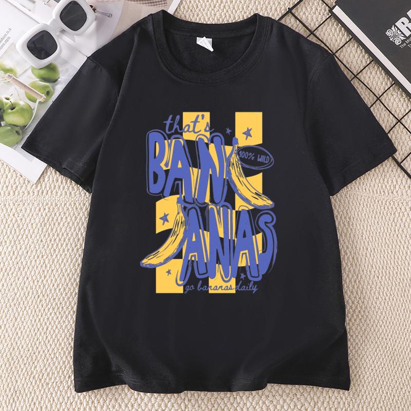 Thats Bananas Funny Banana TShirt Cute Fruit Tee Trendy Graphic T Shirt Funny Food Printed Short Sleeve Round Neck Tees