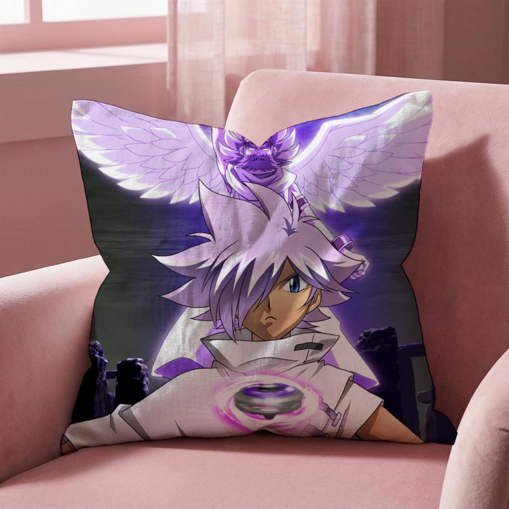 Hot Anime B-Beyblade Cushion Cover Multi-Scene Pillow Cover for Home & Car - Reversible, Soft & Durable for Daily Use