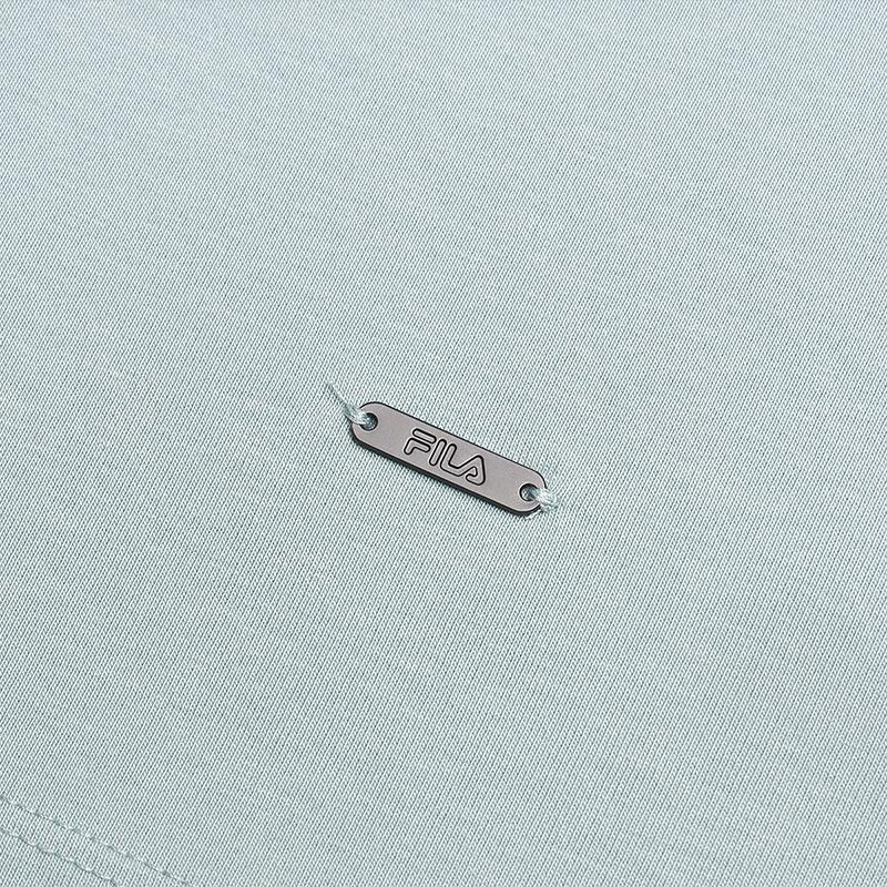 Fila Белая Мягкая Мастер Мода Универсальная Простая Футболка с Круглым Вырезом Дышащая Удобная Мужские Топы Облачно-Серо-Зеленый F11M513104FTQ