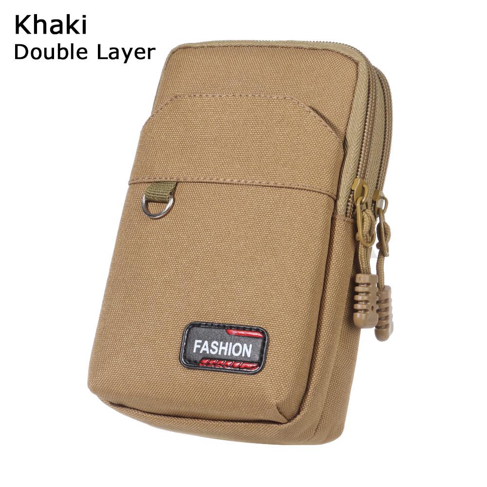 Men Single/double Layer Camping Hunting Phone Pouch Waist Purse EDC Molle Bag Wallet Pocket
