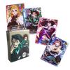 50pcs/set Anime Card Tanjirou Zenitsu Nezuko Shinobu Giyuu Kimetsu No Yaiba Shining Cards Collection Children Toys Gift