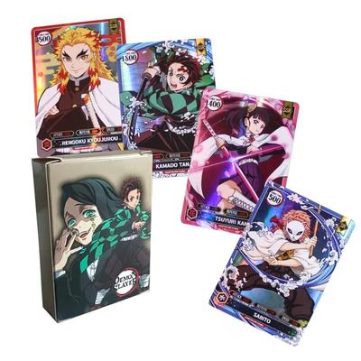 50 шт./набор Аниме Карты Тандзиро Зеницу Незуко Шинобу Гию Kimetsu No Yaiba Блестящая Коллекция Карт Детские Игрушки Подарок