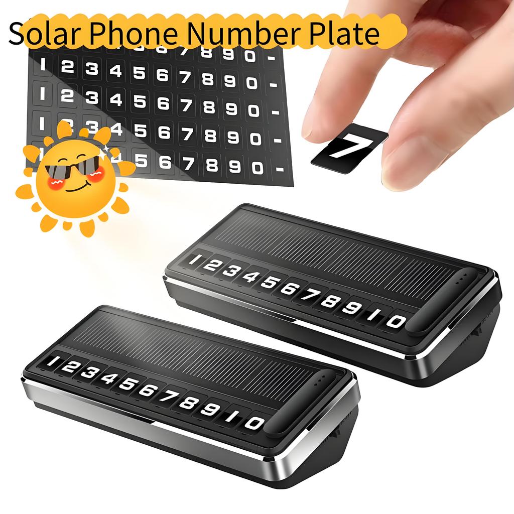1 шт., солнечный автомобильный номерной знак, светодиодное освещение, временная парковочная карта, скрытые пластины, парковка, несколько парковочных гаджетов