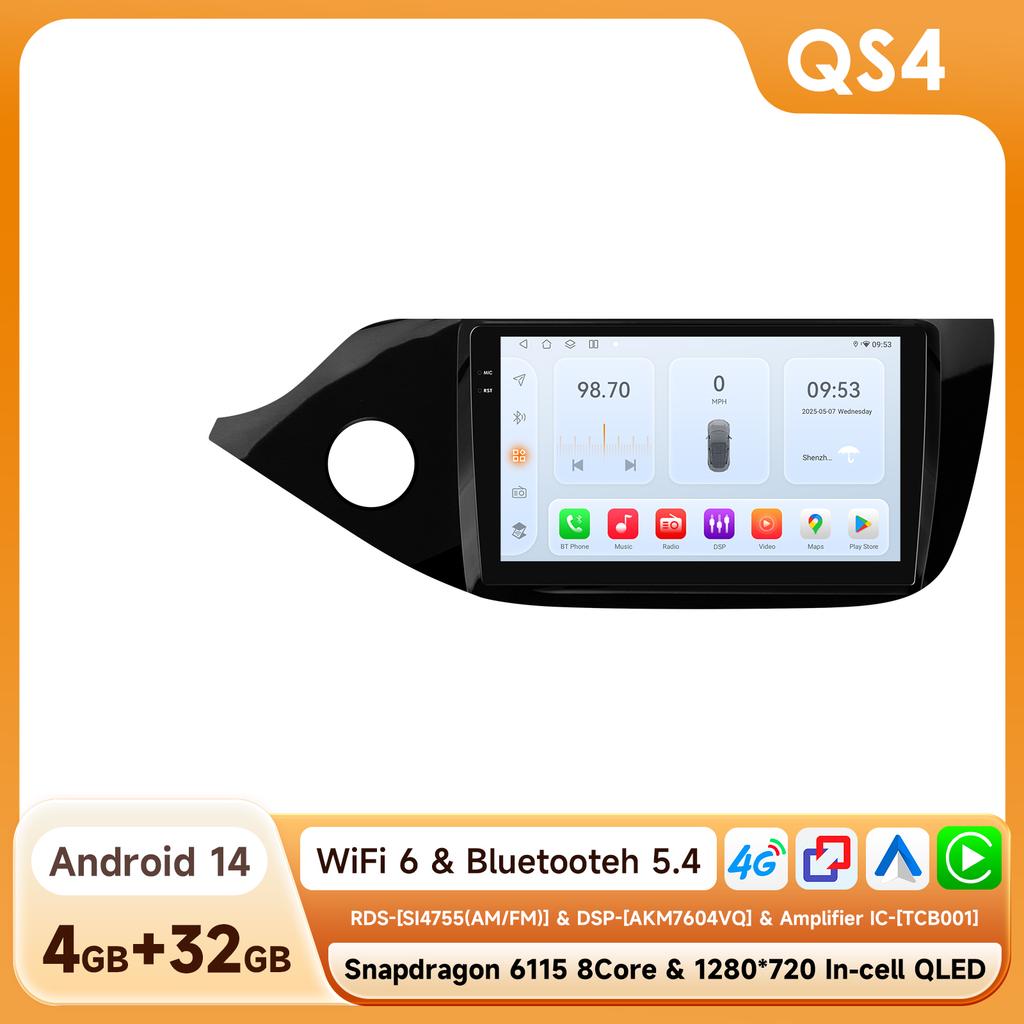 8G 128G CarPlay Android Auto Car Radio For KIA CEED JD Cee'd 2012-2016 GPS Intelligent Systems Stereo Multimedia Autoradio 6115