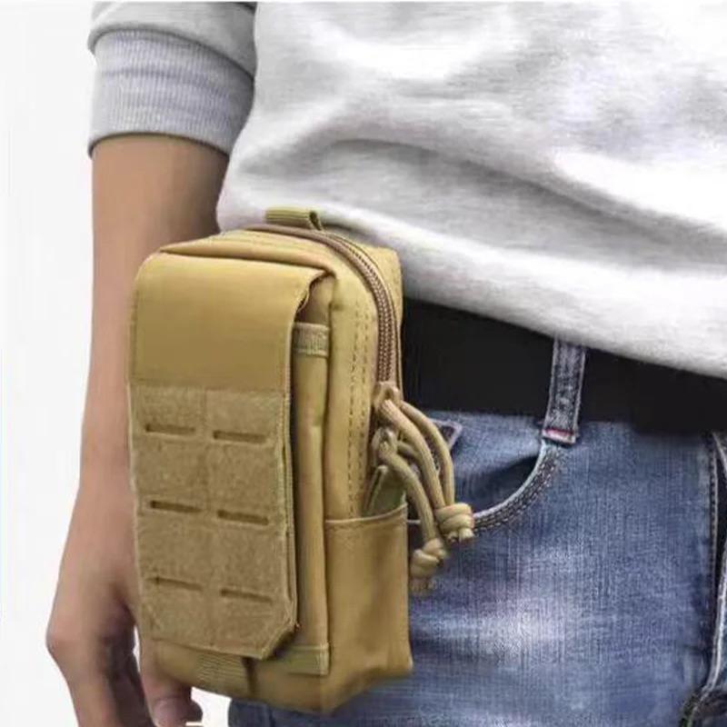 Тактическая подсумка Molle Поясная сумка Мужская уличная сумка для EDC инструментов Органайзер для полезных гаджетов Нагрудный подсумок Кошелек Чехол для мобильного телефона