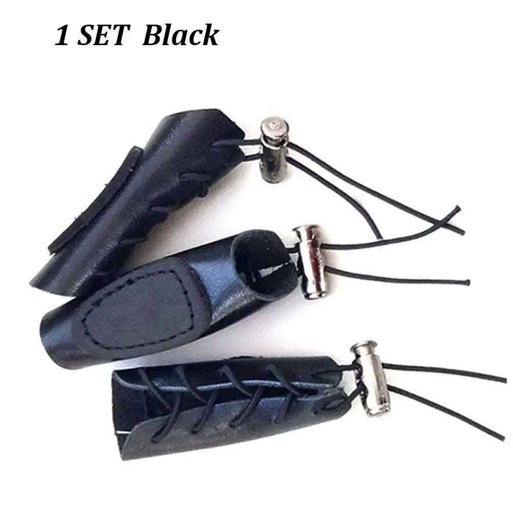 Archery Finger Guard Leather Finger Tab Hand Guard for Recurve Bow Traditional Bow Protects Fingers Hands for Hunting 5