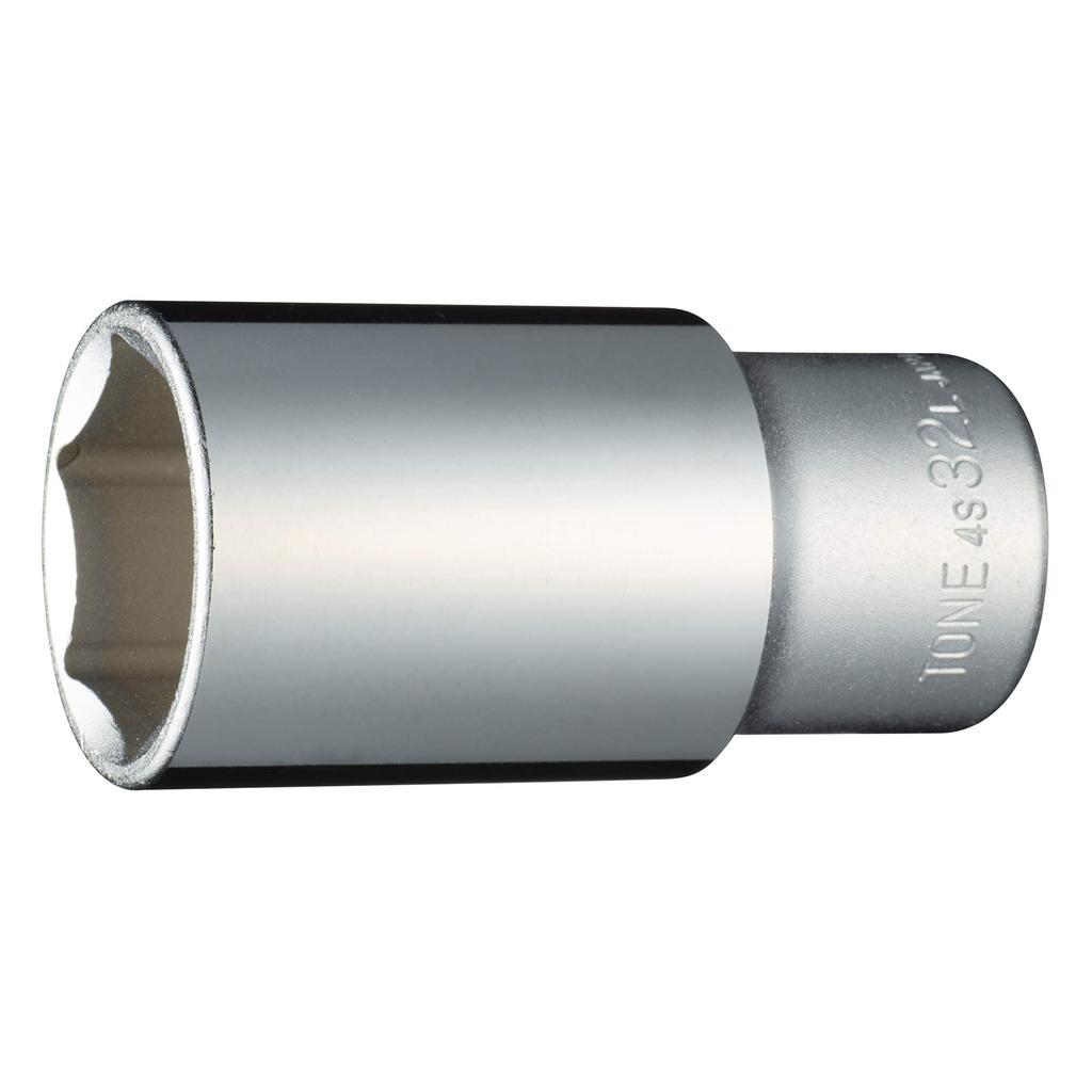 TONE Deep Socket Drive Angle Width Across Flats 32mm (Hexagonal) 4S-32L 12.7mm (1/2")
