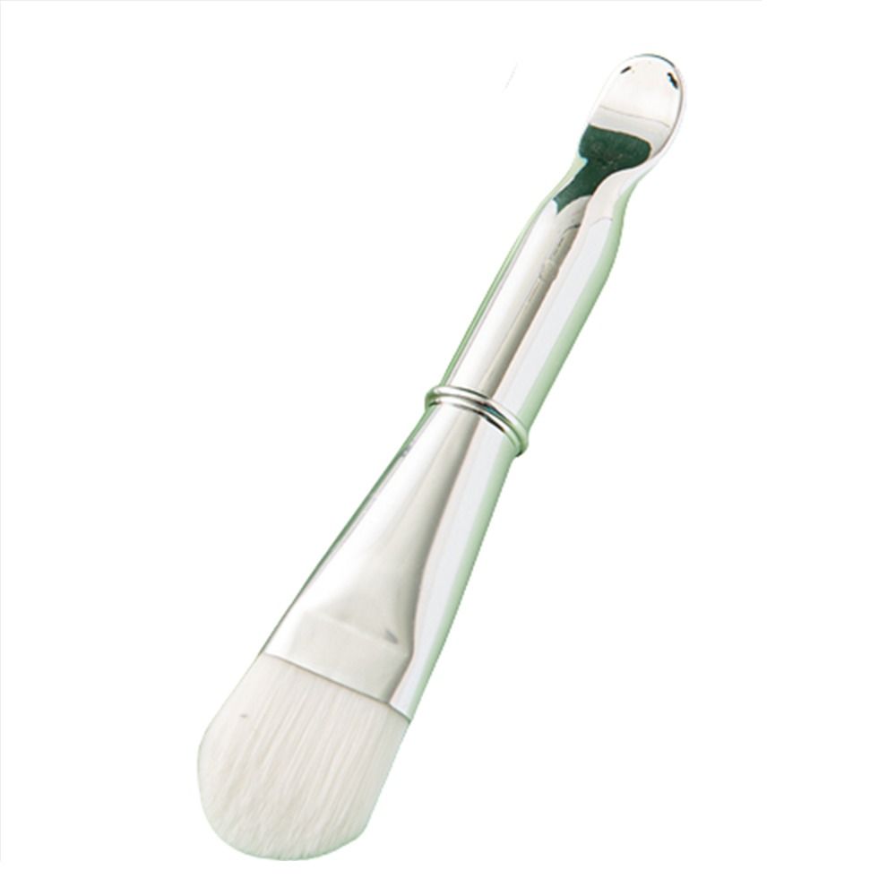 Soft Mask Brush Double Head Silicone Soft Bristle Brush Dual-use Electroplate Facial Mask Cleaning Brush Facial Beauty Tool