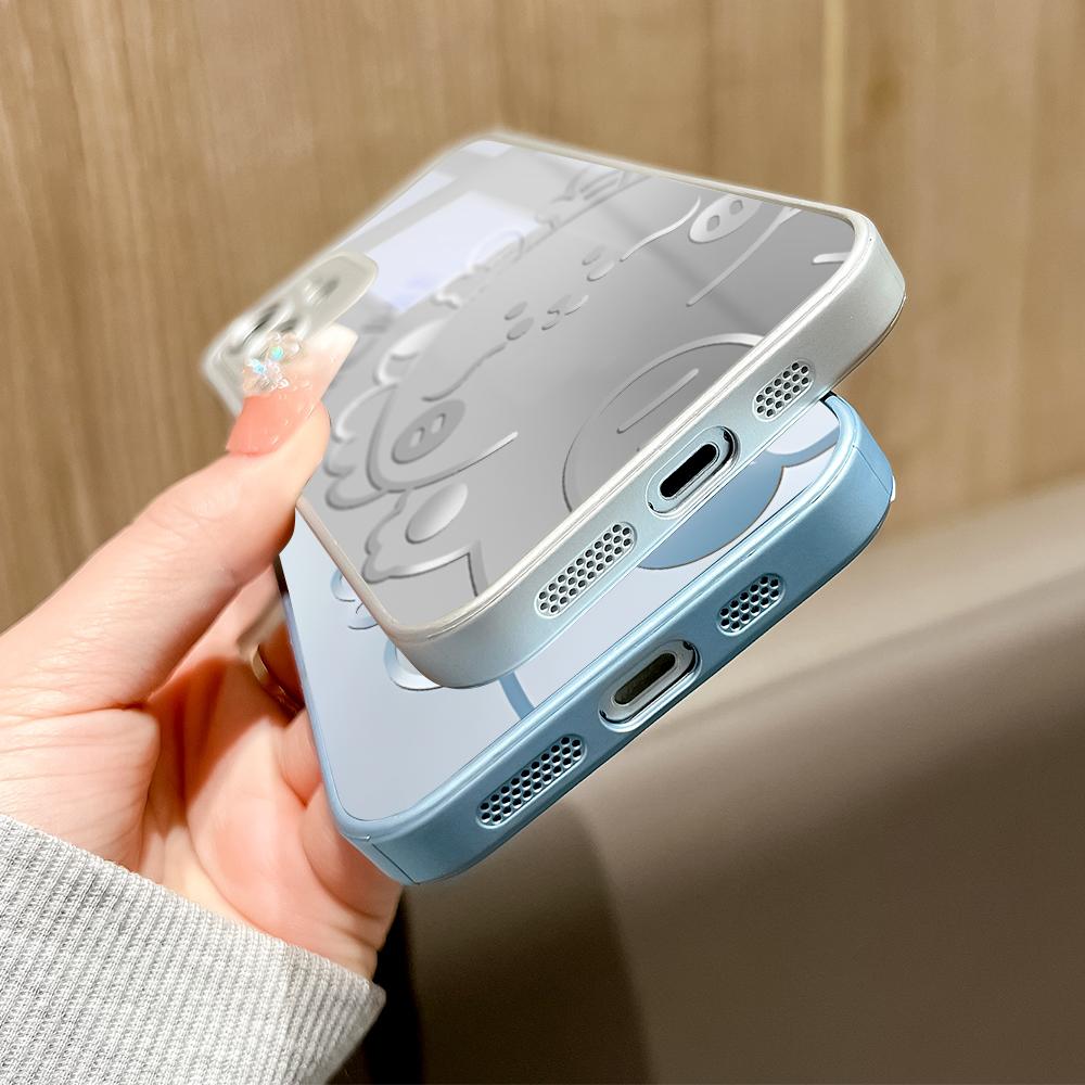 Чехол для телефона с милыми линиями и драконом, металлический лак из закаленного стекла, противоударный чехол для Huawei Honor iPhone OPPO Realme OnePlus Xiaomi Redmi Samsung Vivo