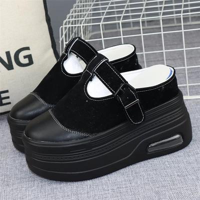 Мода 12 см Синтетическая замша Натуральная кожа Теплые женские ботильоны на платформе и танкетке Массивные кроссовки Весна Осень Зима Плюшевые тапочки