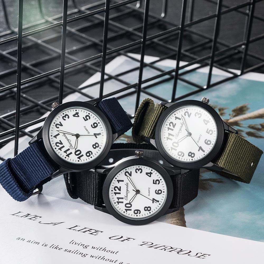 New Boys Breathable Canvas Outdoor Sports Children's Watch for Middle and Primary School Students, Quartz Electronic Watches