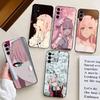 Милый Чехол для Телефона с Аниме Героиней Zero Two 02 для Samsung S25,S24,S21,S22,S23,S30,Ultra,S20,Plus,Fe,Lite,Note,10,Черный Чехол