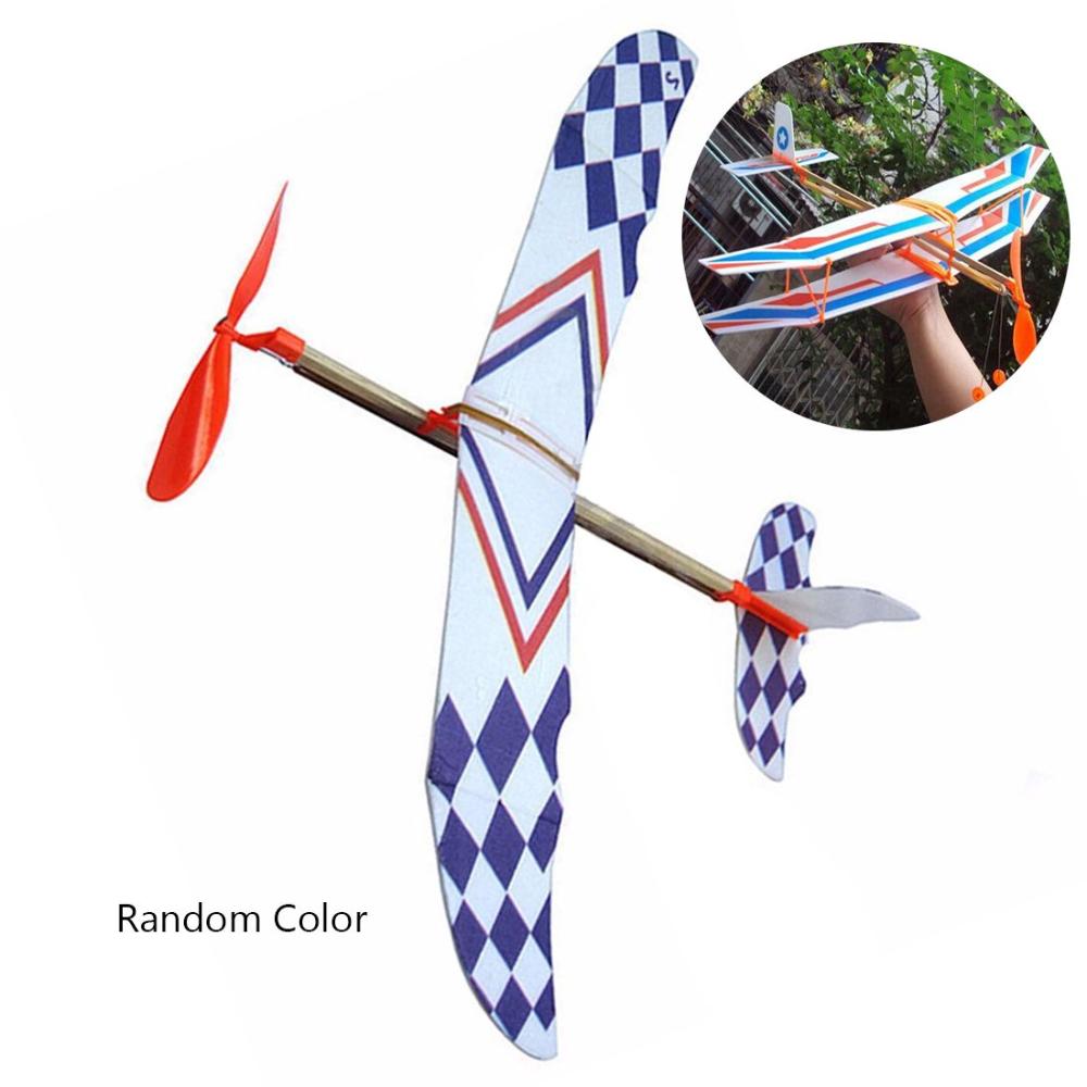 Лучший подарок Сборка модели самолета своими руками из пенопласта Самолет с двигателем Летающий планер Эластичный резиновый самолет