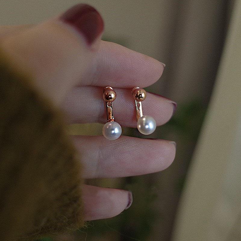 Серьги с жемчугом Gold Beans S925 Silver - роскошный нишевый дизайн для женщин, новые модные аксессуары 2024 года.