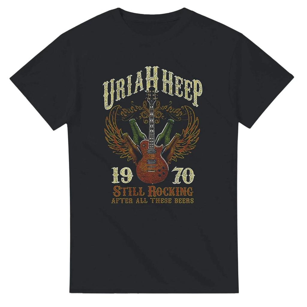 Футболка Uriah Heep - Классическая футболка рок-группы, Винтажный мерч с концерта, Подарок для музы