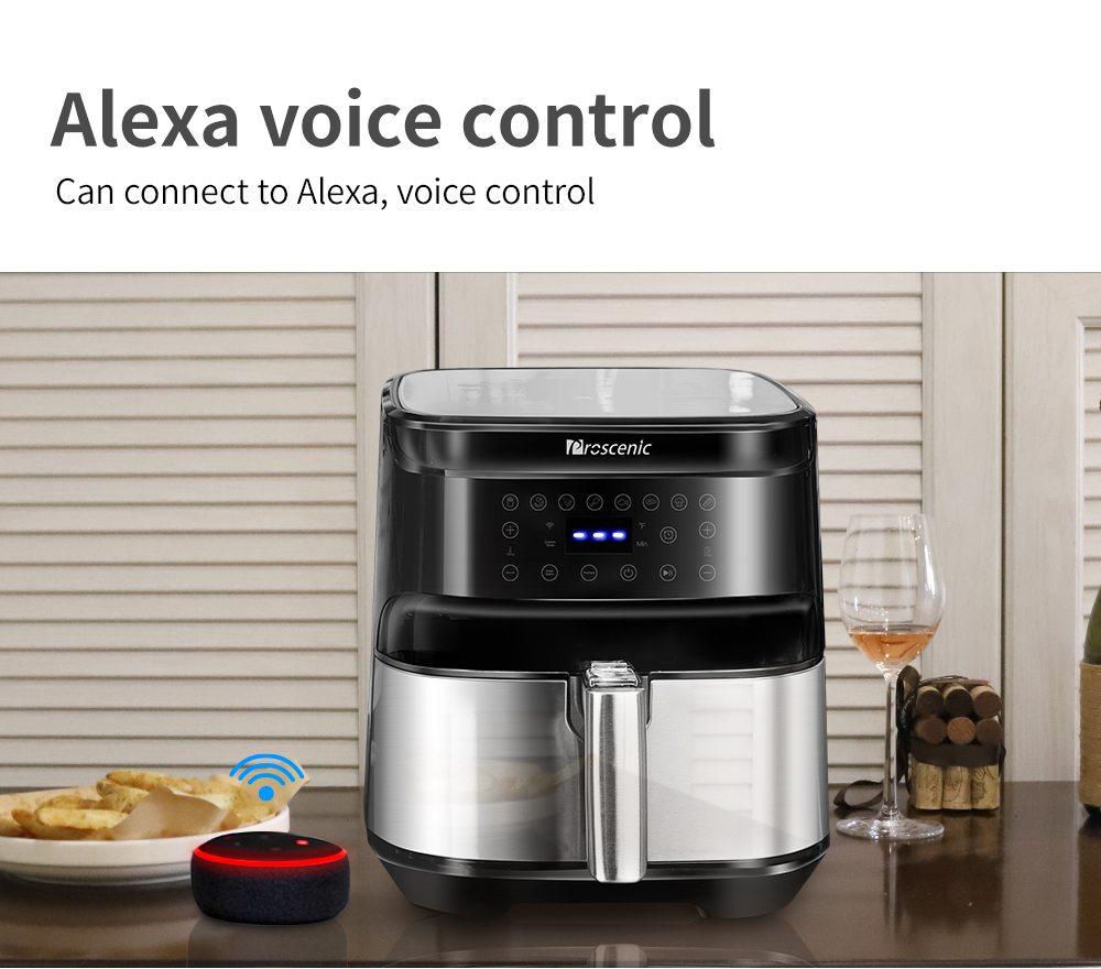 Восстановленная умная аэрофритюрница Proscenic T21, управление через приложение и Alexa, XL 5. 8QT, электрическая аэрофритюрница, духовка и безмасляная плита, 1700 Вт, 8 Co