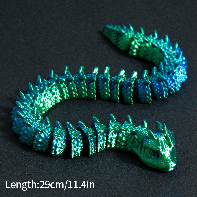 3D-печатный Змеиный Дракон 3D-печатные Фигурки Новогоднее Украшение Традиционное Настольное Украшение 3D-игрушки Подарки на Новый год 2025