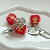 Realistic 3D Tomato Bag Charm Vibrant Colors Resin Key Ring Fruit Key Chain  Aesthetic Styling