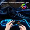 Автомобильная панель окружающего освещения с несколькими режимами RGB, универсальная светодиодная внутренняя лампа со скрытой полосой, атмосферная лампа
