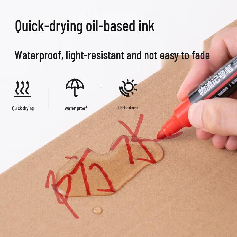 Deli Dual-Tip Permanent Marker Pen