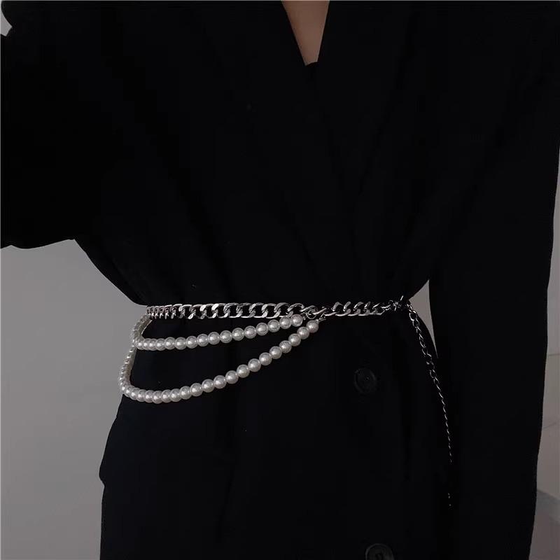 Gold And Silver Metal Waist Chain For Women With Lobster Clasp For Summer Fashion Accessory