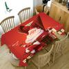 Christmas Tablecloth Snowflake Pattern Rectangular Tablecloth Household Dining Table Coffee Table Cloth Antifouling Decorations