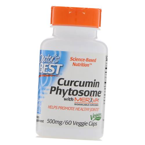Фитосома Куркумина, Curcumin Phytosome, Doctor's Best 180вегкапс (71327004)