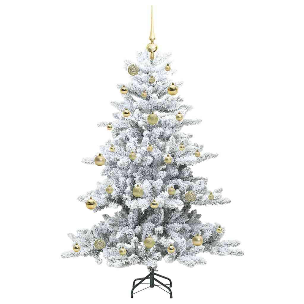Artificial Foldable Christmas Tree White 150 cm PVC and Steel