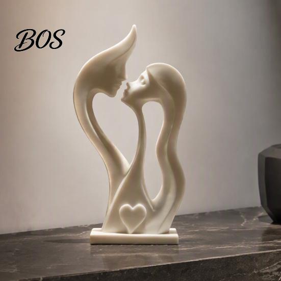 Sweet Love Symbol Gifts for Wedding Abstract Couple Figurine, Modern Minimalist Lover Statue Home Decor, Romantic Sculpture Artistic Statues Interior