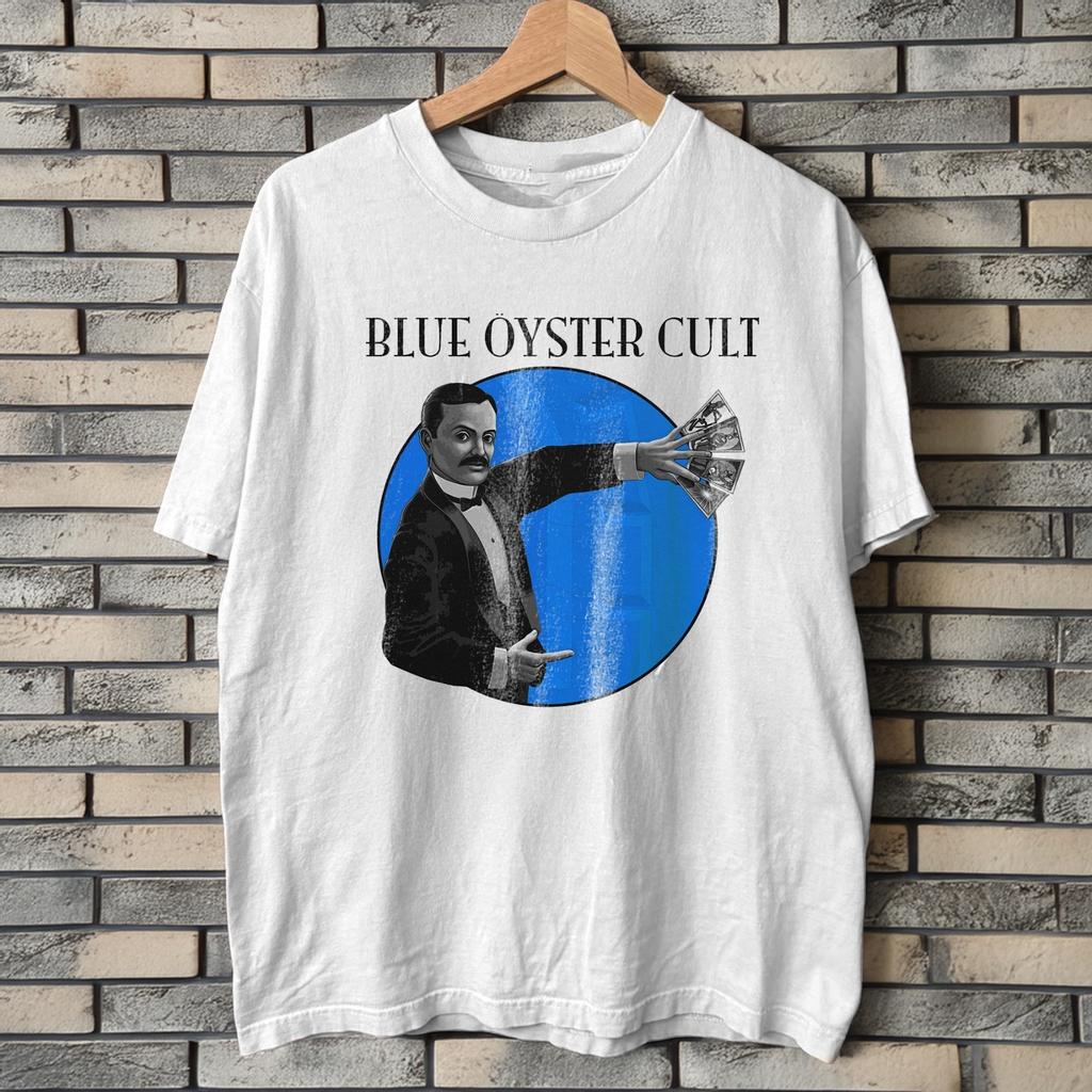 Blue Öyster Cult Band White Heavy Cotton T-Shirt Size S-5XL