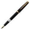 Перьевая ручка Cleo Scrivento Classic Gold Black GT Piston Inhalation Type 14K M Medium Point 24011