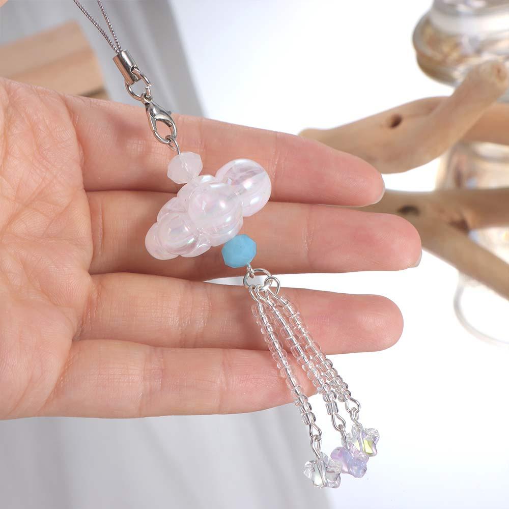 3D Облако Мобильный Телефон Ремешок Брелок Подвеска Бисерная Телефонная Цепочка Облако Звезда Ремешок Женщины Девочки