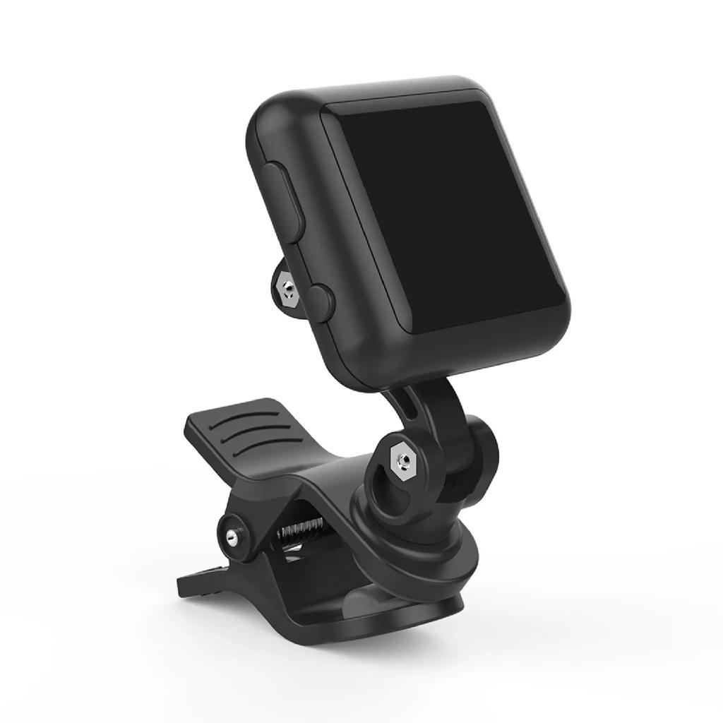 AT-102 Перезаряжаемый зажимной гитарный тюнер Цветной экран со встроенным аккумулятором USB-кабель для хроматической гитары, бас-гитары, укулеле