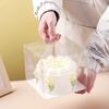 10 комплектов, прозрачная маленькая коробка для торта, 4 дюйма, 5 дюймов, квадратные портативные коробки для десертов, герметичная и видимая переносная упаковка для торта на день рождения