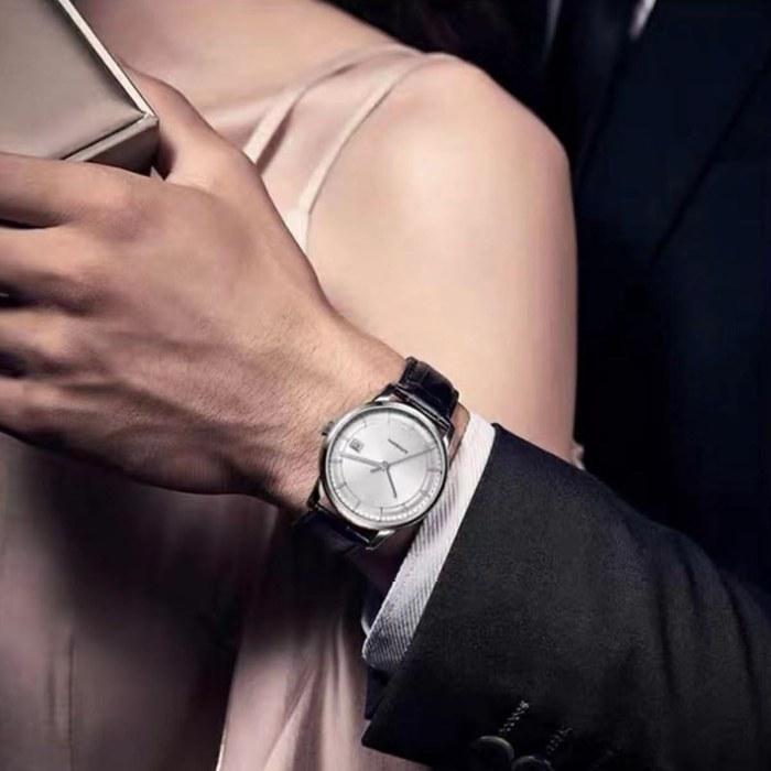 [Nywing] Браслет для часов TAG HEUER 19 мм 20 мм 22 мм из натуральной телячьей кожи с D-образной пряжкой - Черный