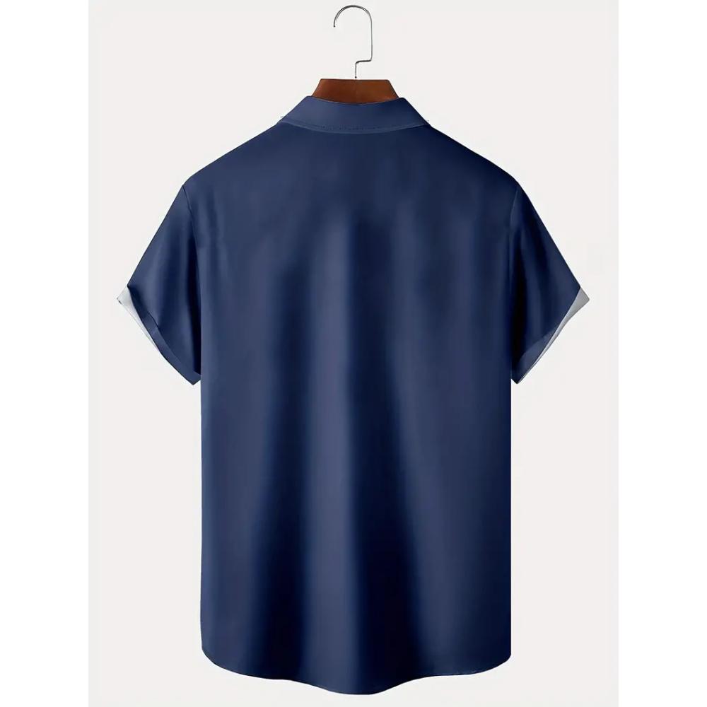 2025 Мужская рубашка в полоску с градиентом, тонкая, дышащая, модная, с короткими рукавами, высококачественный дизайн, повседневные рубашки на пуговицах для мужчин