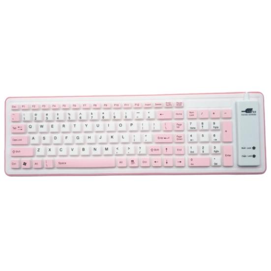 103-клавишная складная силиконовая игровая клавиатура, пылезащищенная, мягкая, для ноутбука/компьютера