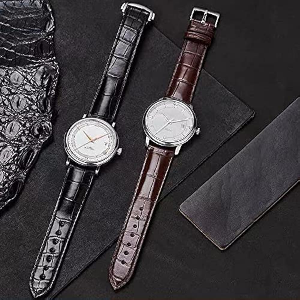 [Nywing] Ремешок для часов Omega Ремешок Omega 19 мм 20 мм 21 мм 22 мм D-застежка Натуральная кожа Аллигатор Patt...