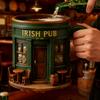 Irish Pub Resin Stainless Steel Mug Home Resin Crafts Ornaments