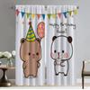 BUBU DUDU Modern Living Room Curtains for Camera Window Curtain for Room 2 Panel Halloween Decoration Shades Partition Kitchen