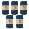 5 Balls of Raw Wool HUG Medium 30g Wool Marine Yarn, Medium, Weight, (approx. 64m), 100% (113. Blue)