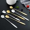 Spoon Long Handle Fine Texture Stainless Steel Mixing Coffee Spoon for Home