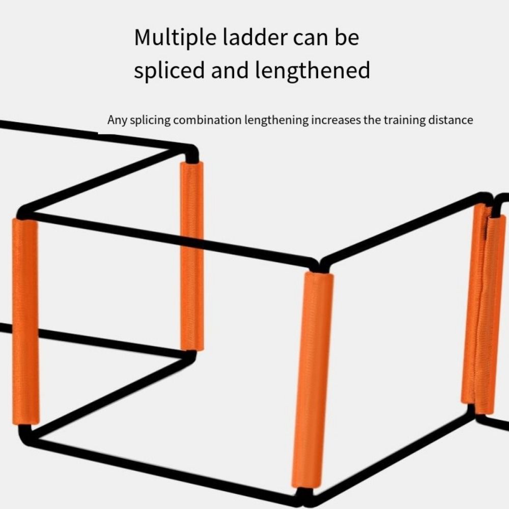 Orange Agile Ladder Carbon Steel Footwork Training Jump Ladder Football Equipment