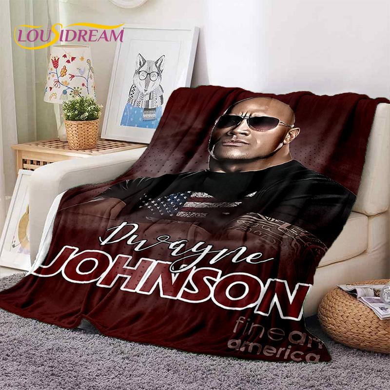 The Rock Dwayne Johnson Actor Soft Flannel Blanket,Throw Blanket Comfortable Blanket for Picnic Beds Sofa Home Bedroom Gift