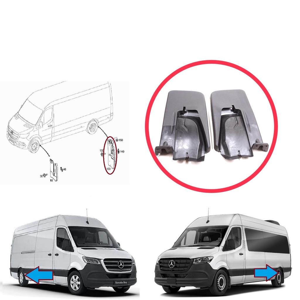 BSP1226 Задний левый правый брызговик для Mercedes Sprinter 907 910 VW Crafter SY SZ 2017-On 9078890200 9078890300